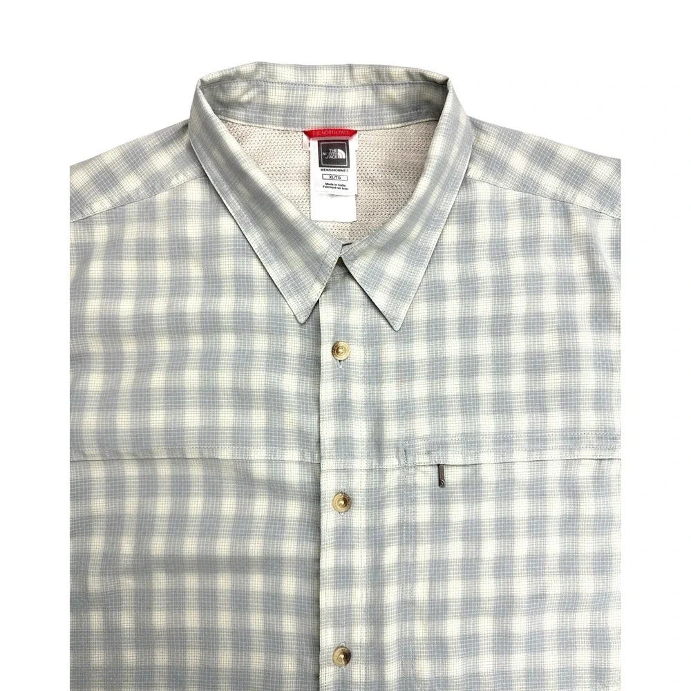 The North Face Men's Performance Short Sleeve Gingham‎ Shirt – Modal Blend, XL